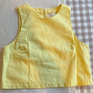 Banana Republic Light Yellow Linen Blend Top